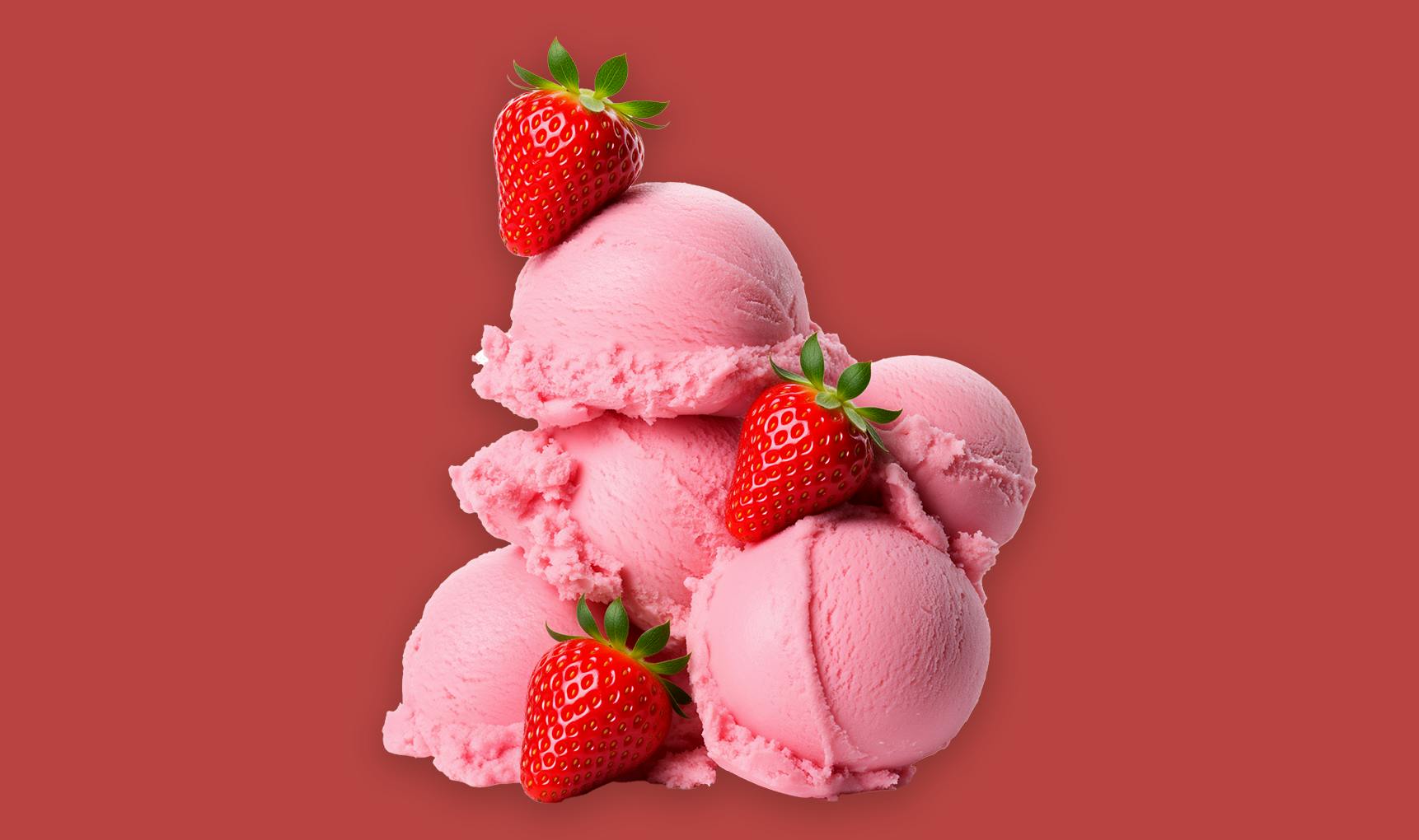 Strawberry Milkshake Flavor Cue Background