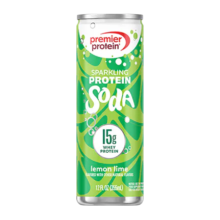 Premier Protein Lemon Lime Sparkling Protein Soda