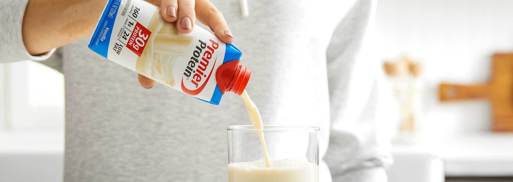 A photo of Premier Protein Vanilla Protein Shake with Energy & Immune Support.