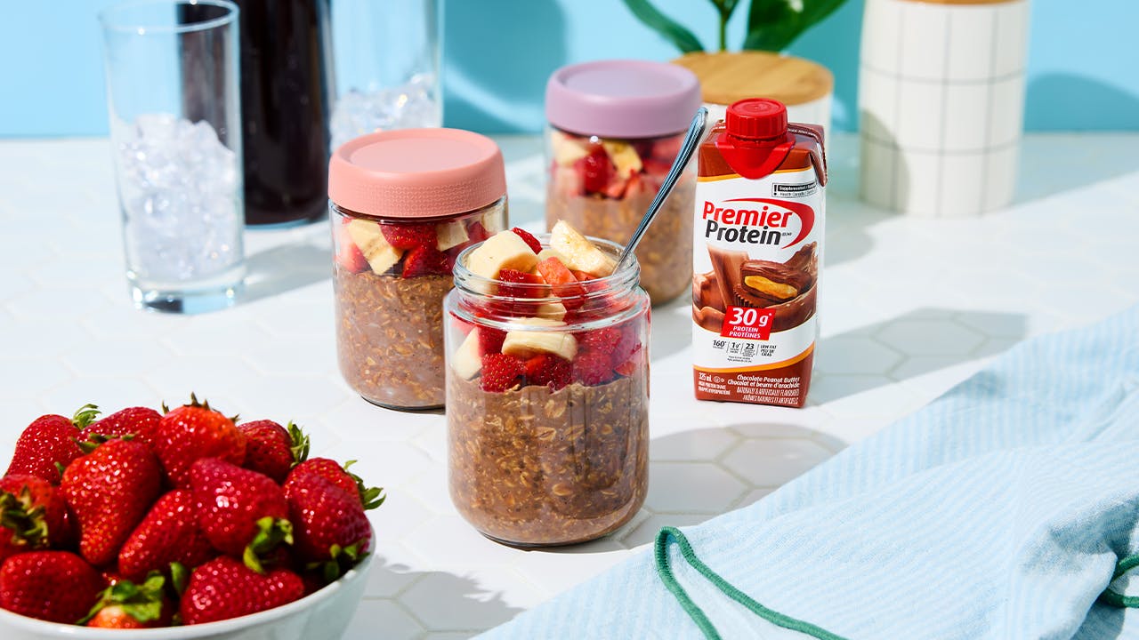 Recipe image for Chocolate Peanut Butter Overnight Oats.