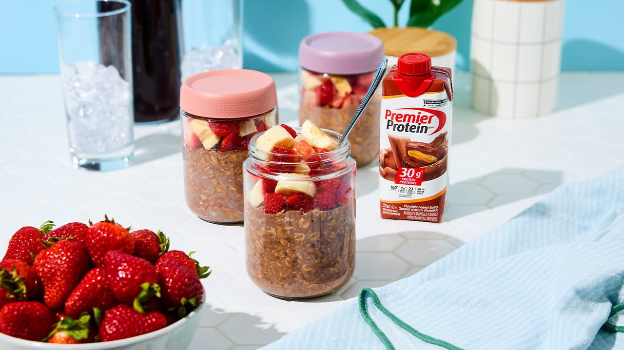 Recipe image for Chocolate Peanut Butter Overnight Oats.