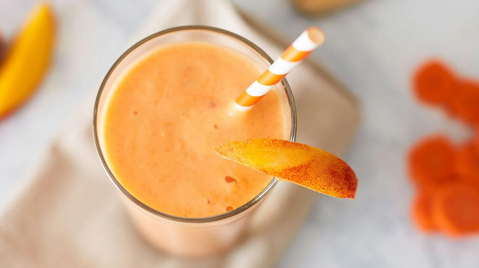 Recipe image for Peach Mango Smoothie.