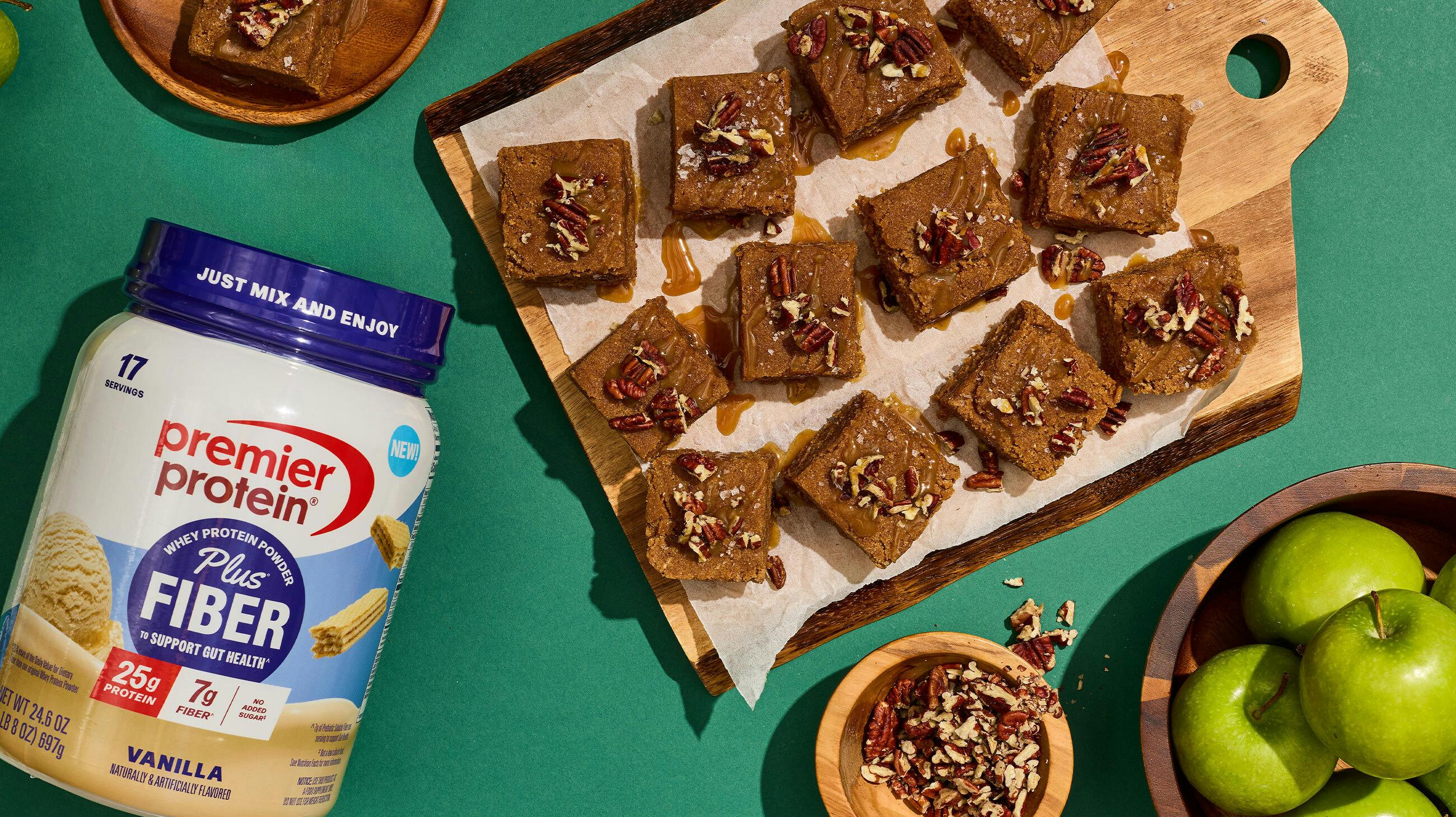 Recipe image for No-Bake Apple Pie Protein Plus Fiber Bars.