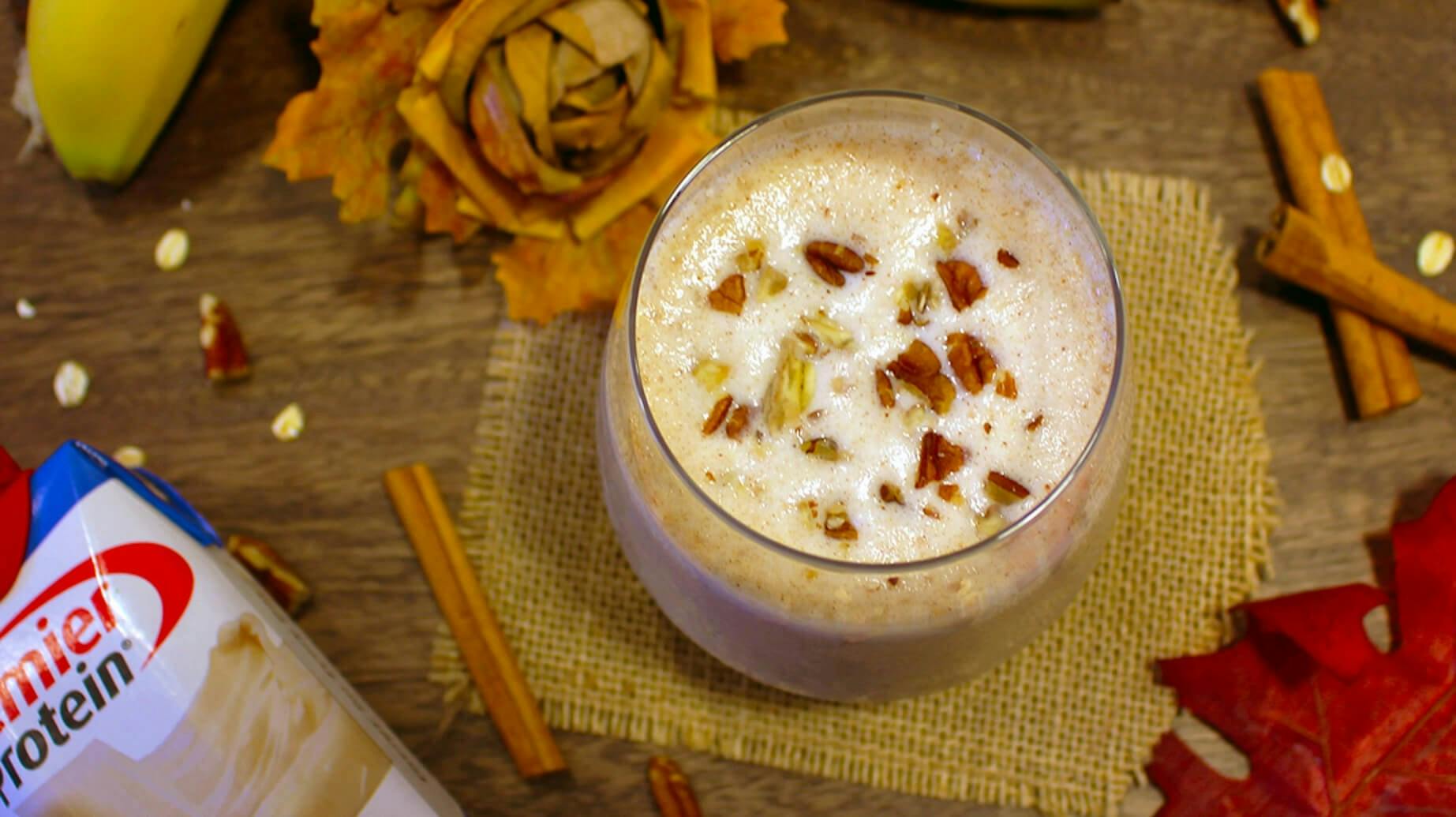 Recipe image for Boisson fouettée au pain banane et noix.