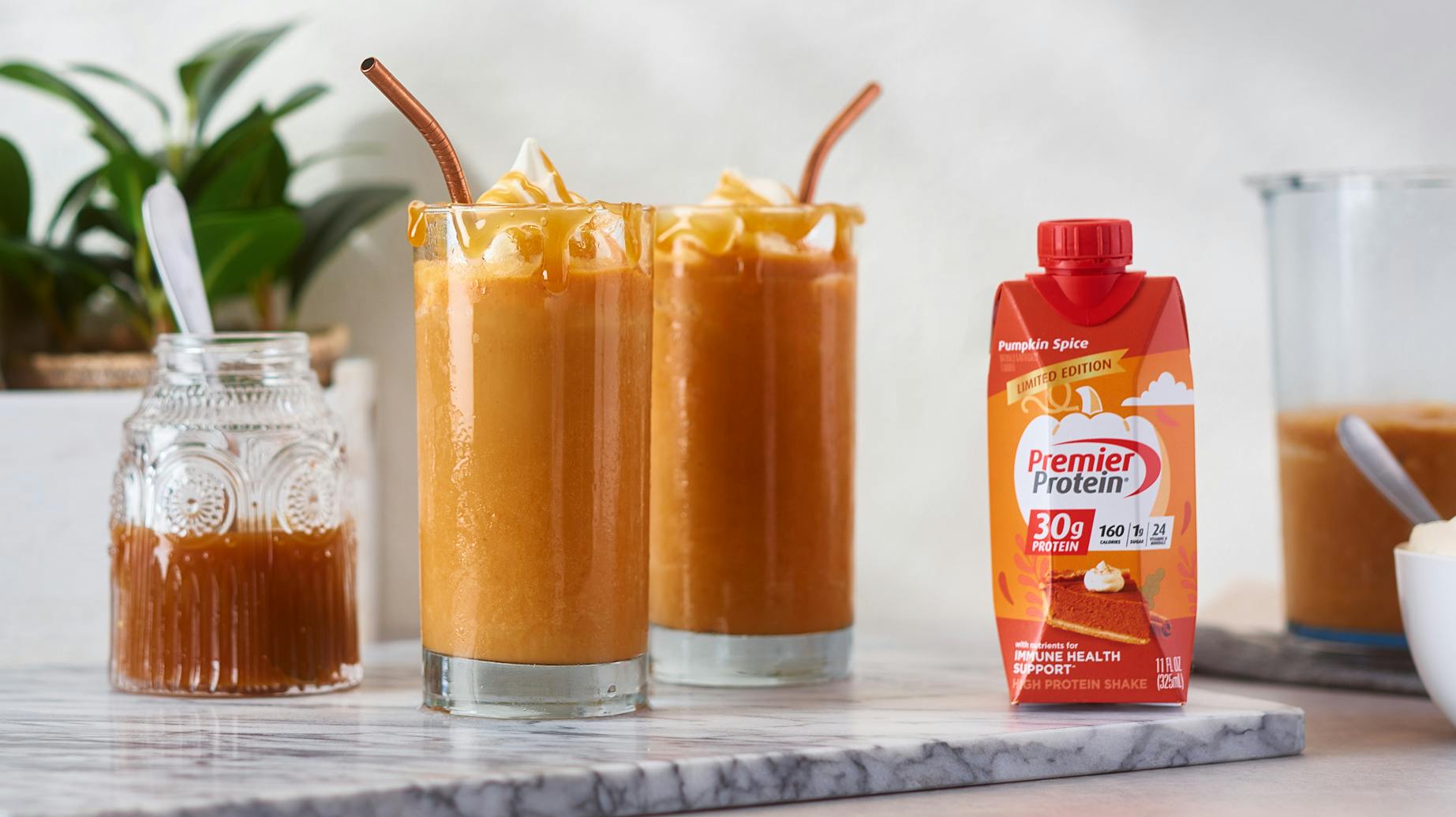 Recipe image for Frozen Caramel Pumpkin Latte.