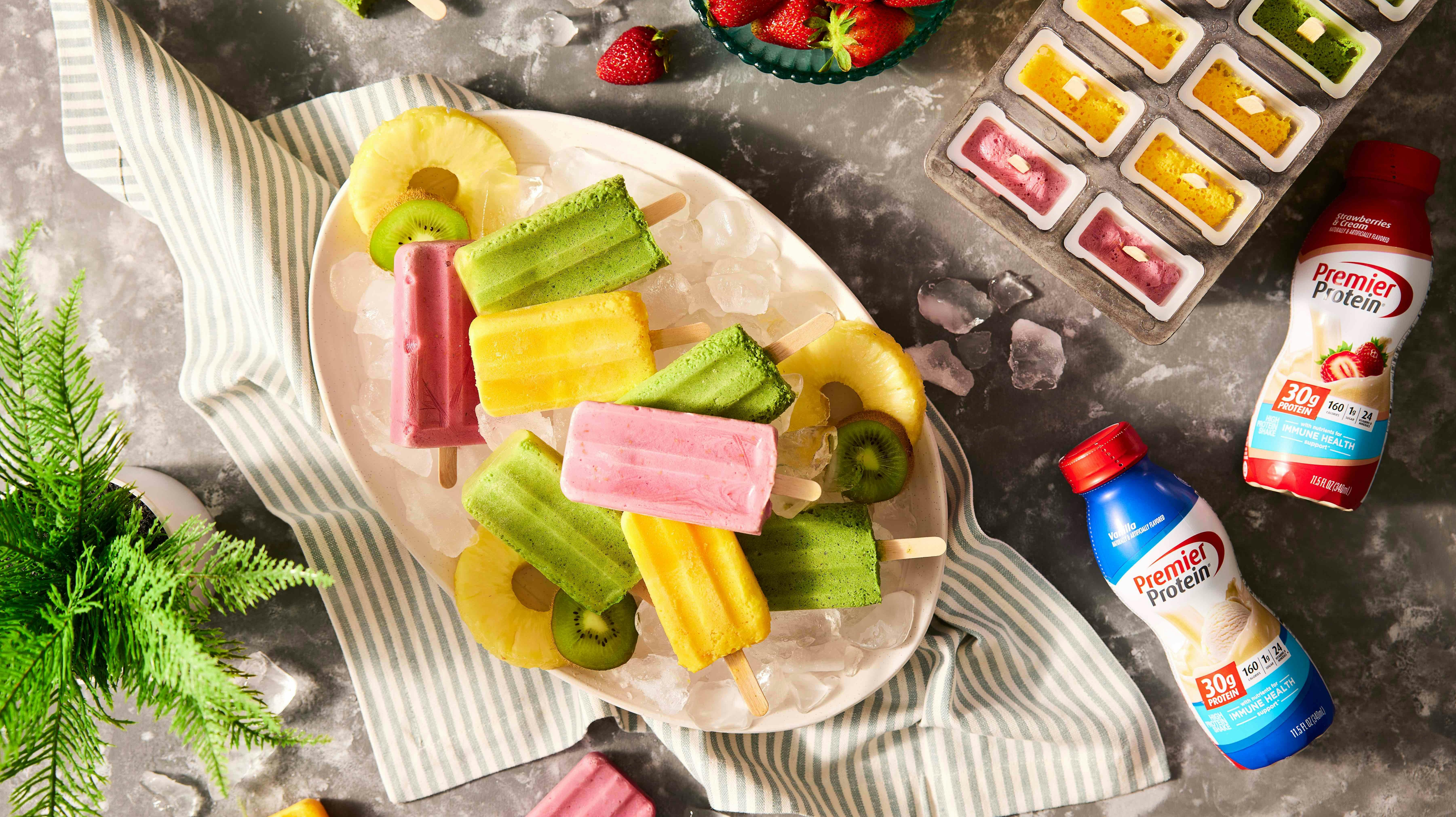 Recipe image for Fruity Protein Popsicles.