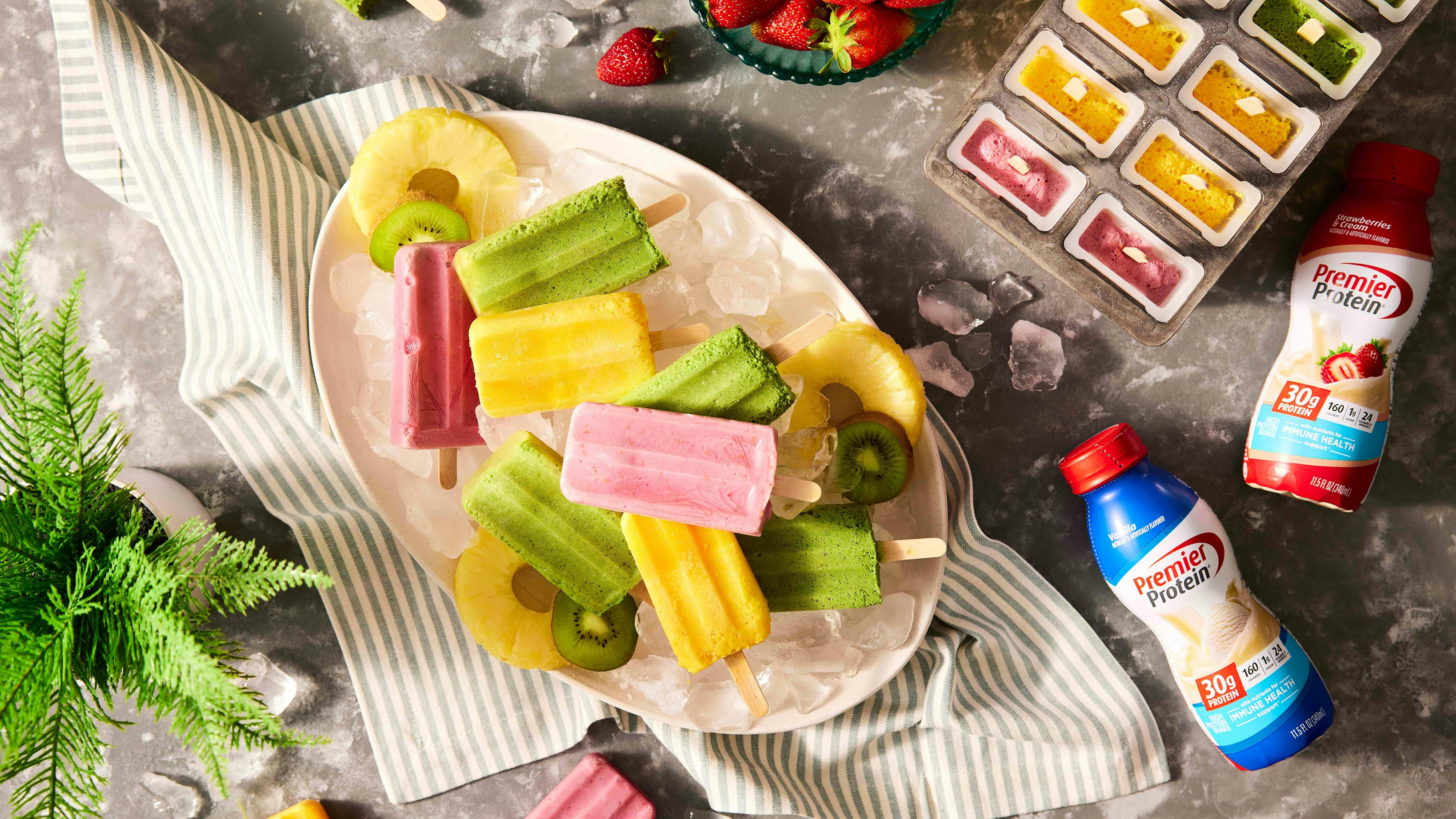 Recipe image for Fruity Protein Popsicles.