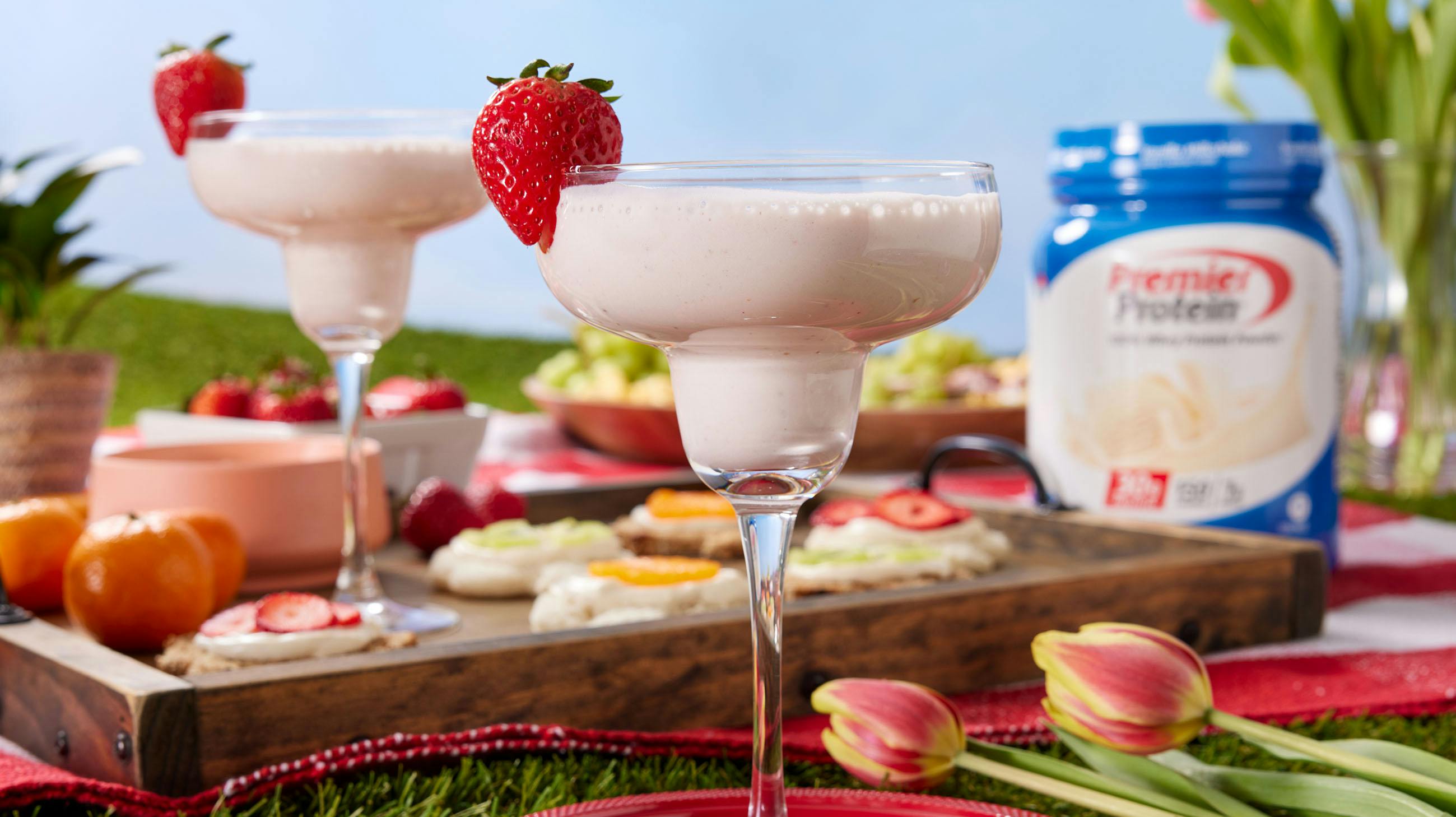 Recipe image for Pink Protein Frosted Lemonade.