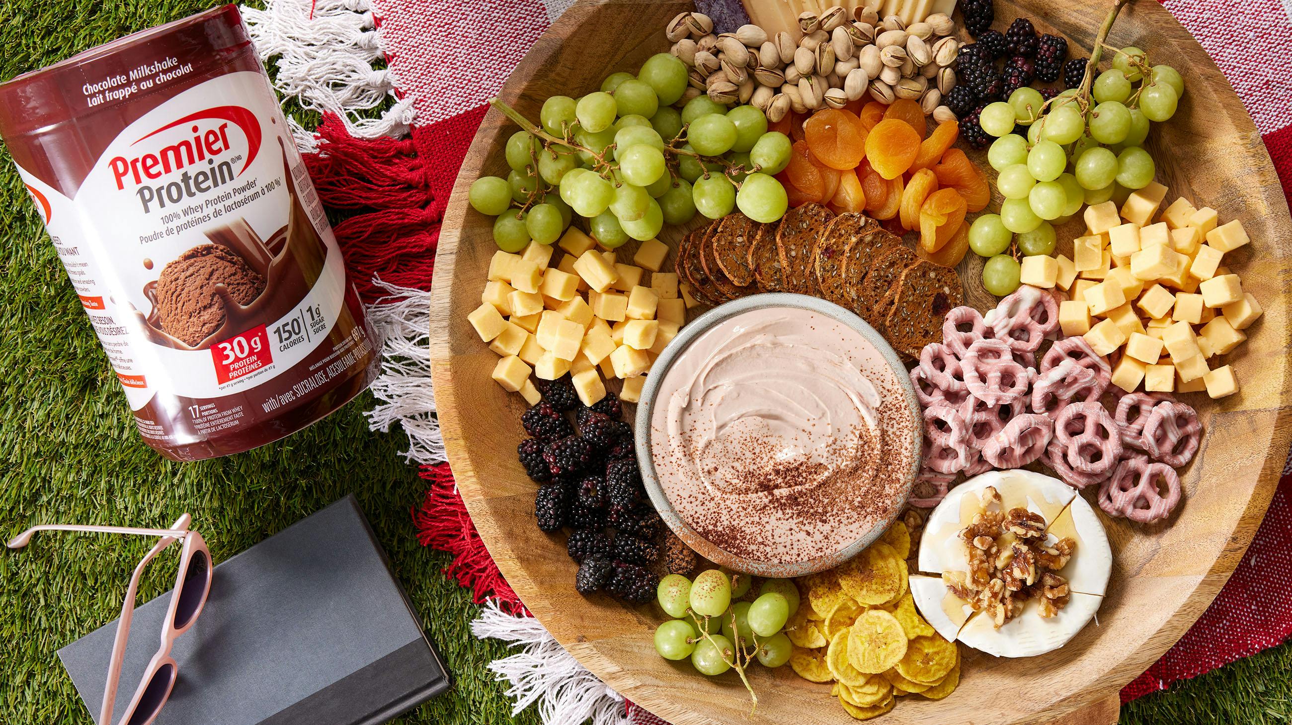 Recipe image for Chocolate Protein Dip Board.