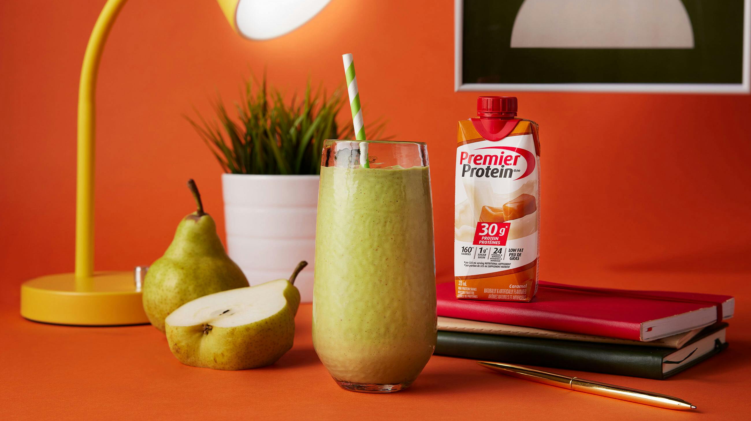 Recipe image for Frappé protéiné aux poires épicées.