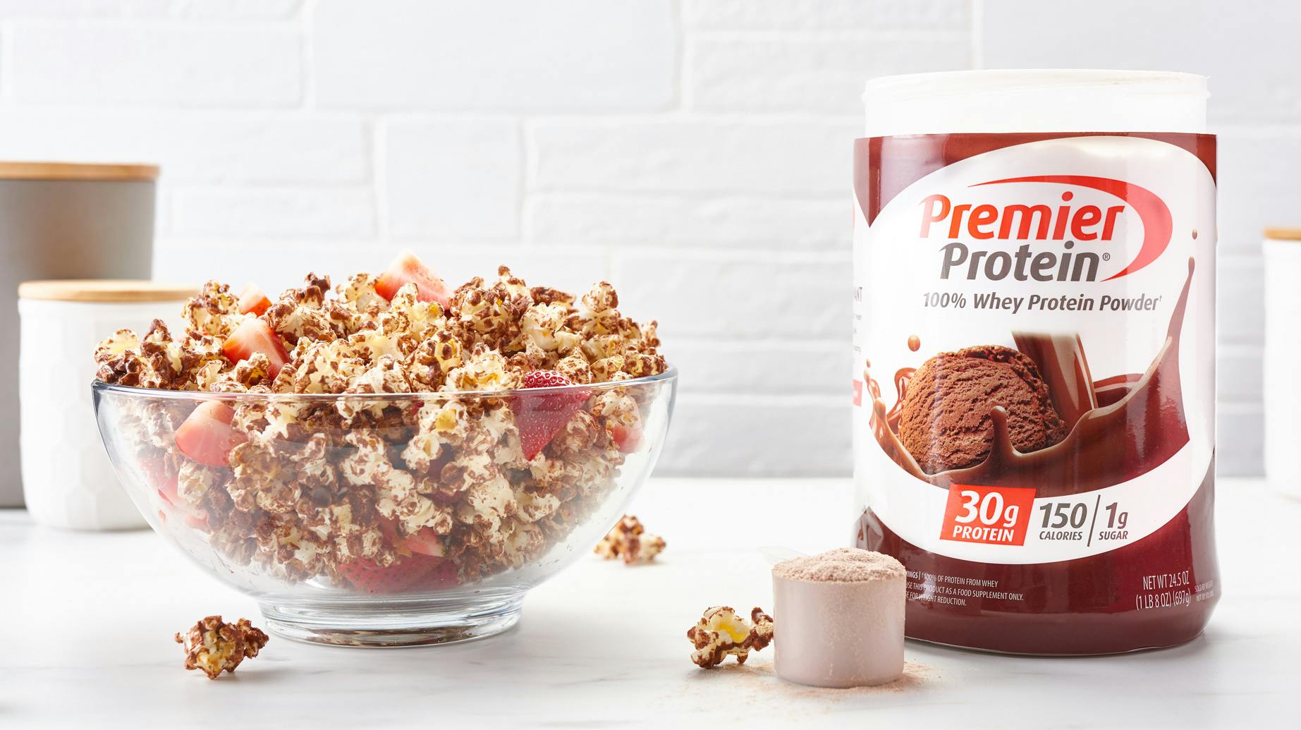 Recipe image for Chocolate Protein Popcorn.