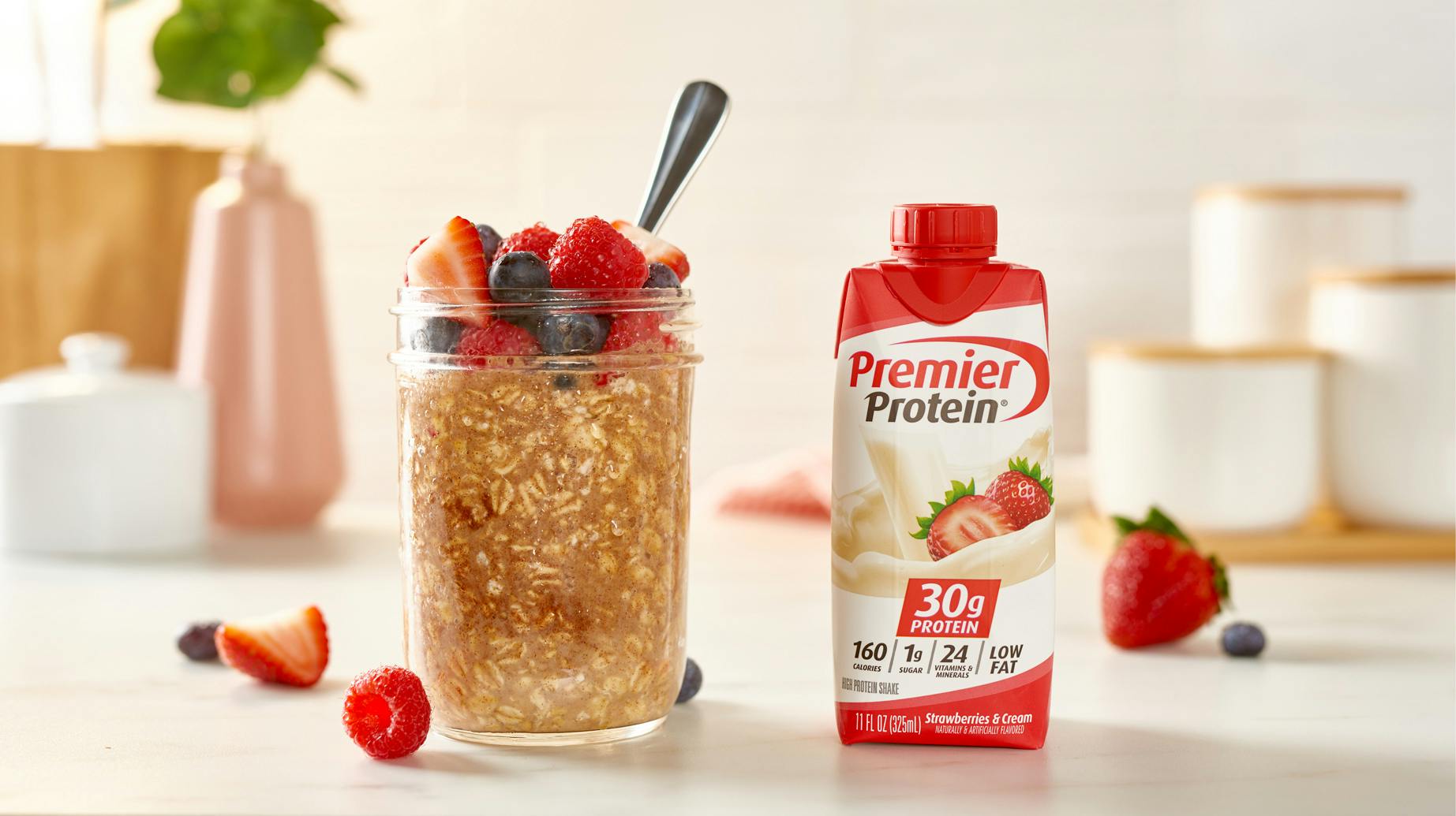 Recipe image for High Protein Berry Overnight Oats.