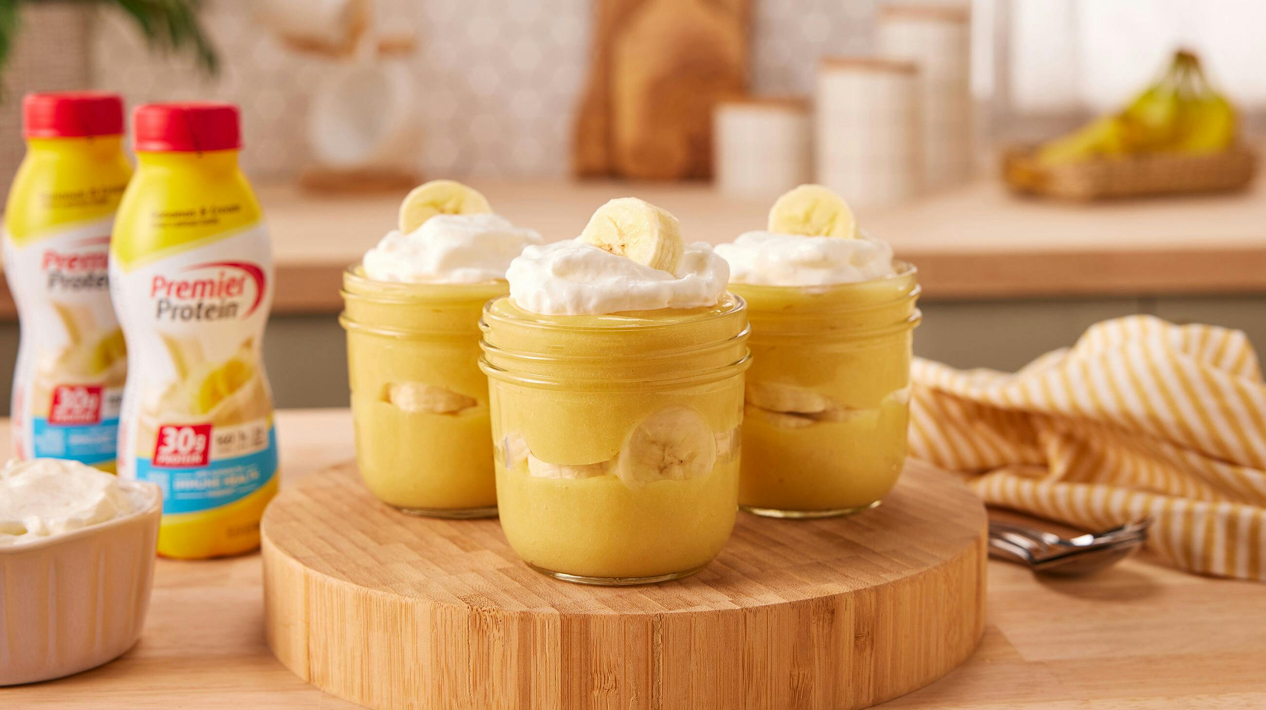 Recipe image for Easy Banana Protein Pudding.