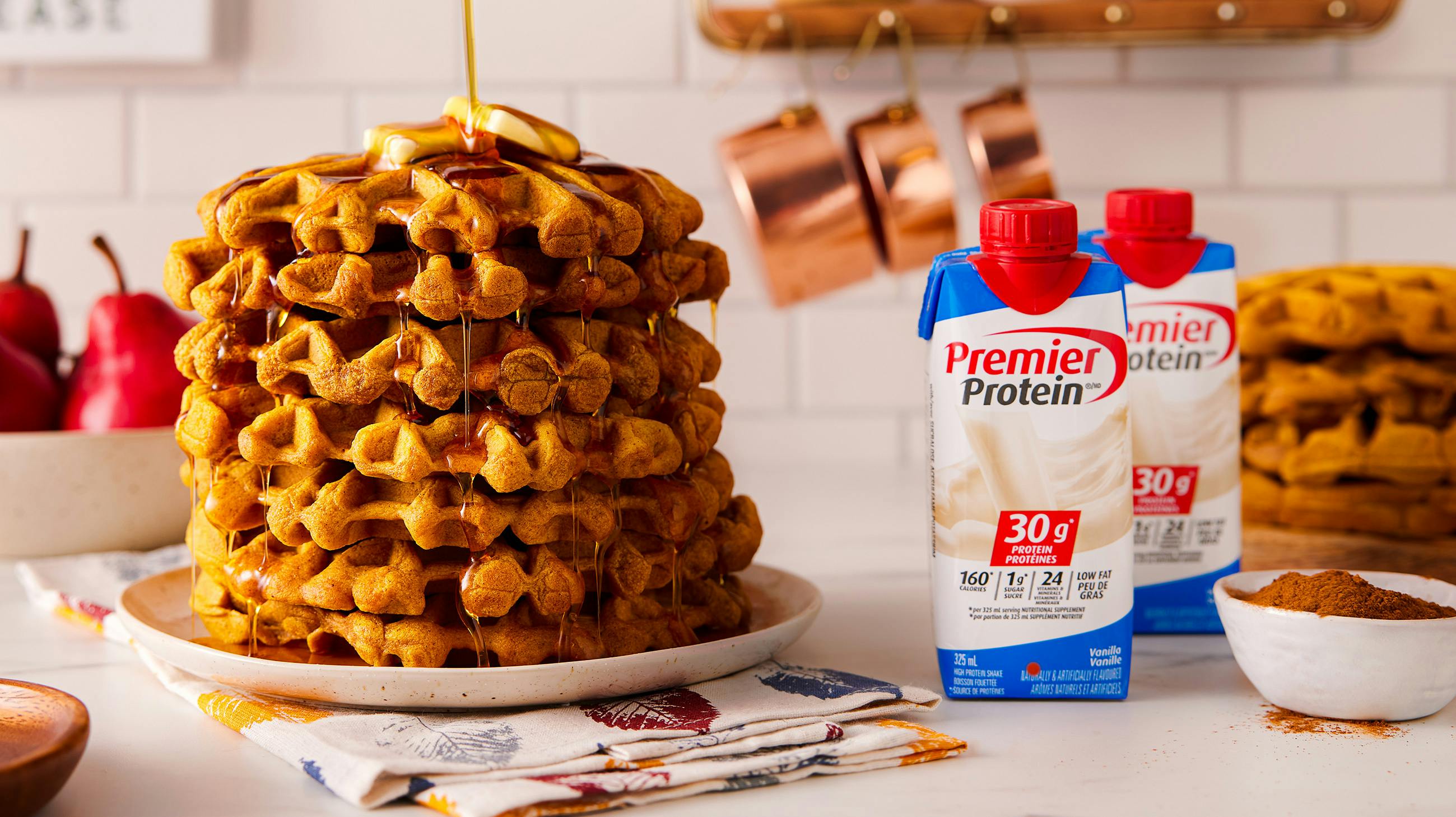 Recipe image for Pumpkin Spice Waffles.