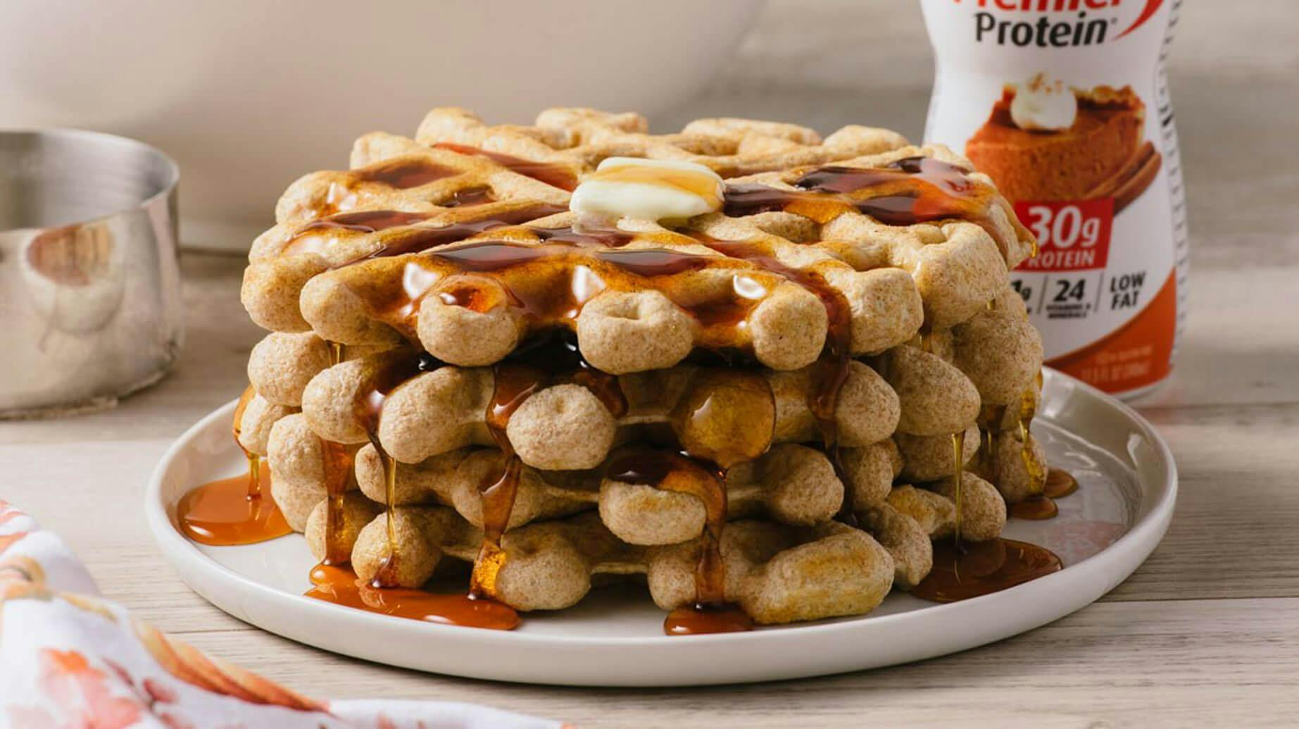 Recipe image for Pumpkin Spice Waffles.