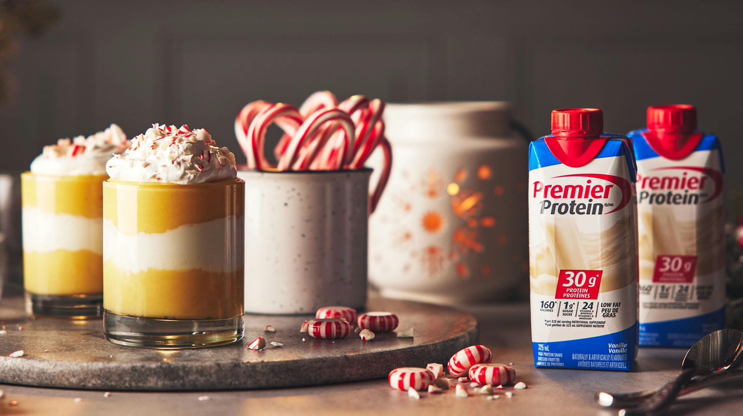 Recipe image for Vanilla Peppermint Pudding.