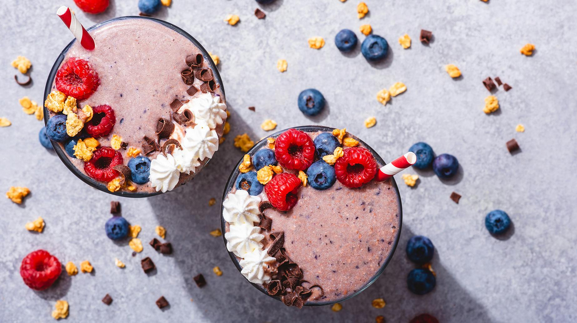 Recipe image for Berry Chocolate Shake.