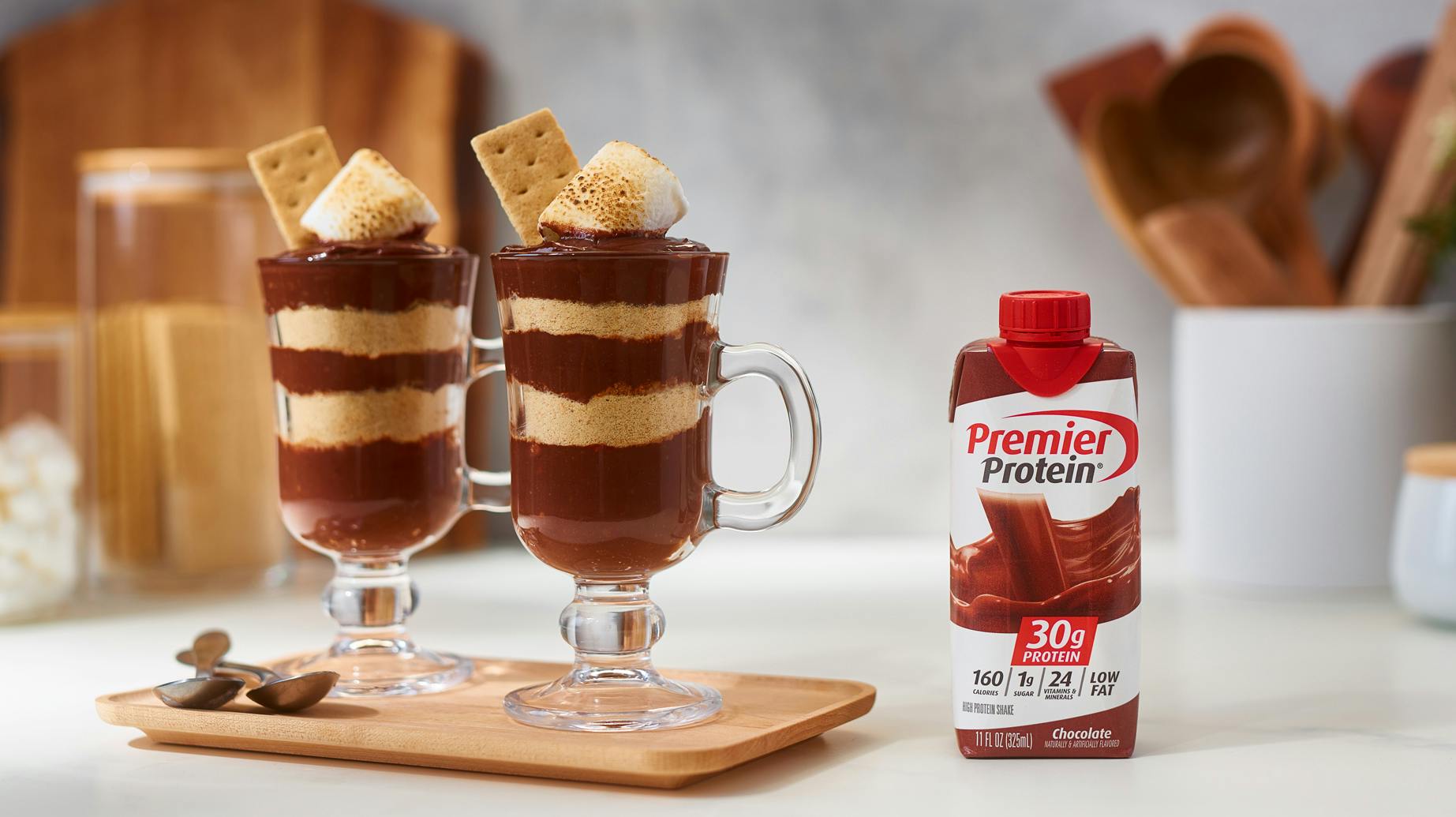 Recipe image for S'mores Pudding Parfait.