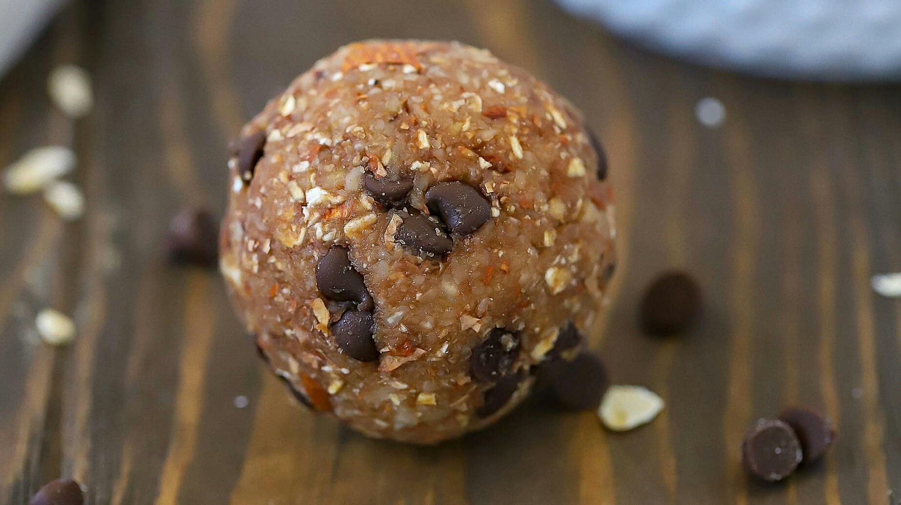 Recipe image for Chocolate Almond Protein Energy Bites.