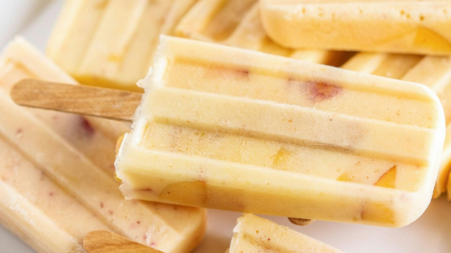 Recipe image for Peaches & Cream Popsicles.