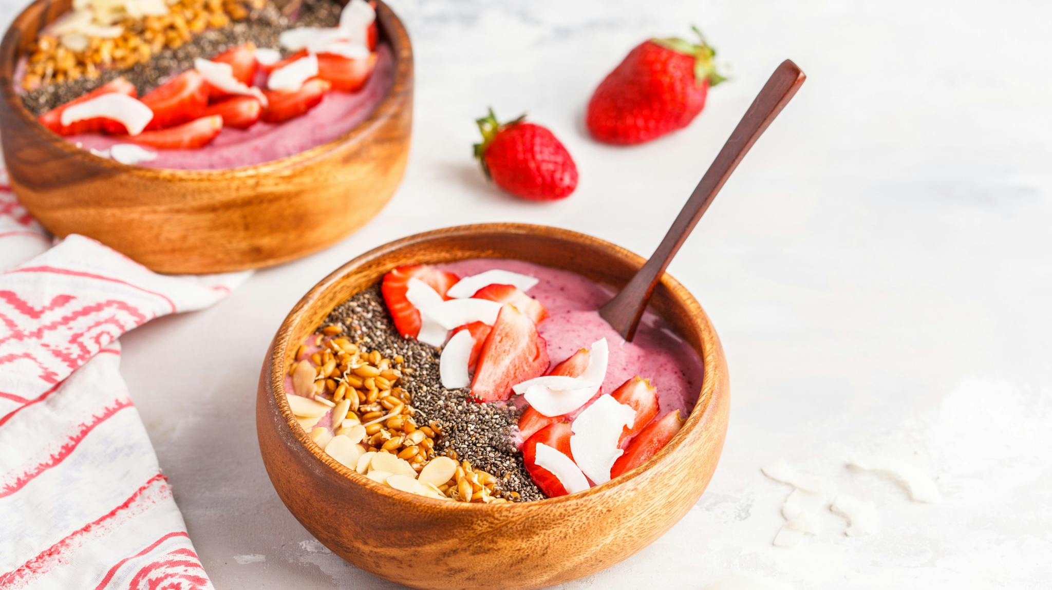 Recipe image for Mixed Berry Smoothie Bowl.